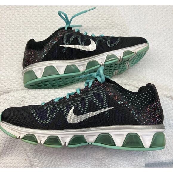Nike Tailwind 7 Women’s Shoes Size 9 Black & Teal Run Workout - Picture 2 of 7